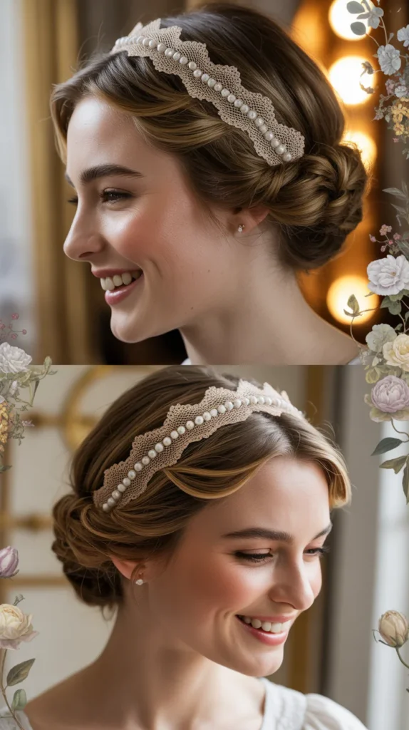 Lace Braid Accent on Short Hair