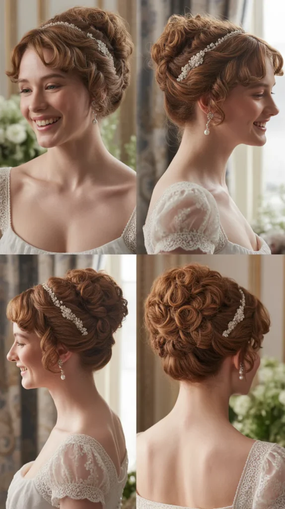 Curly Chignon with Braided Detail