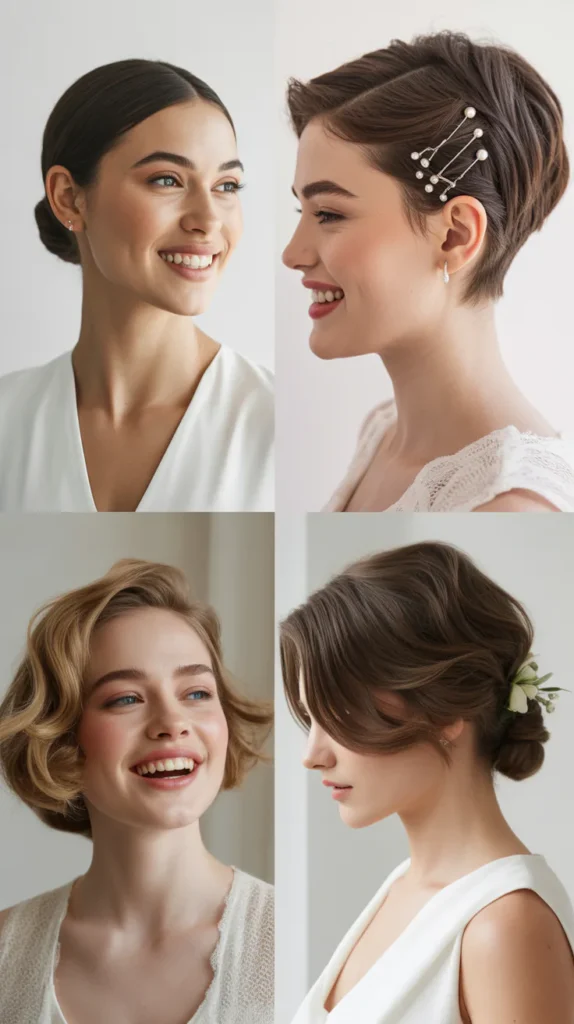 Minimalist Short Bridal Look