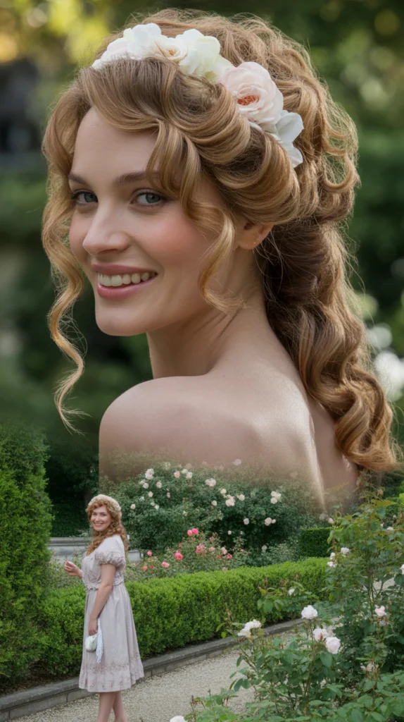 Regency-Style Curly Topknot