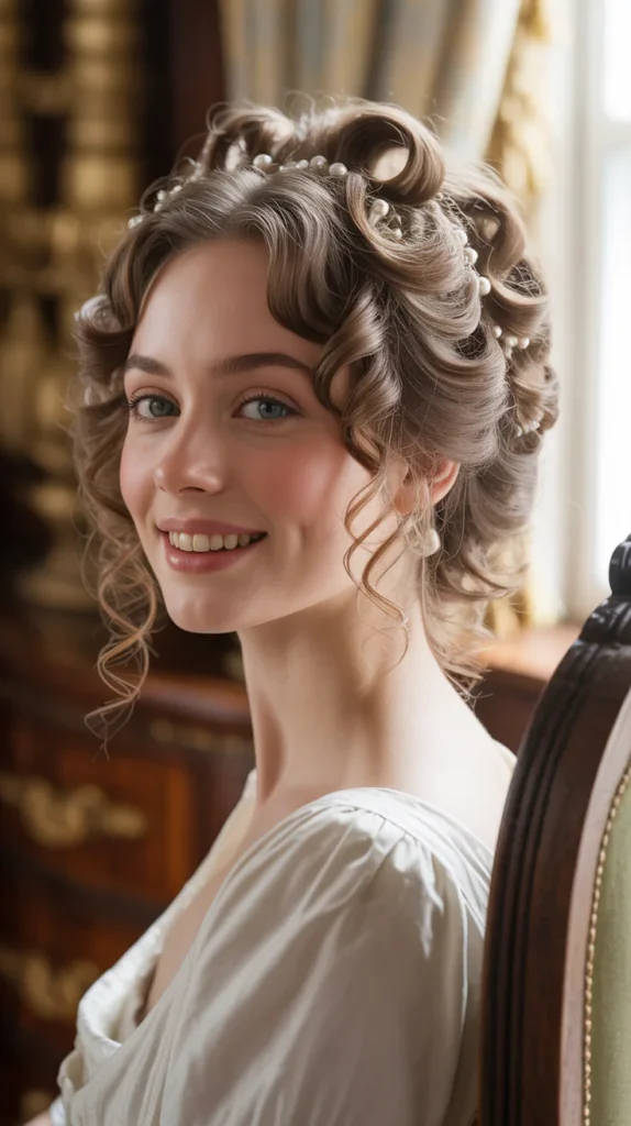 Soft Romantic Ringlets with a Center Part