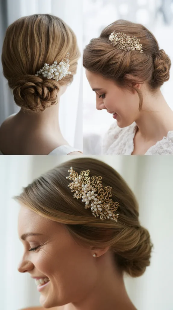 Elegant Knot with Hair Comb