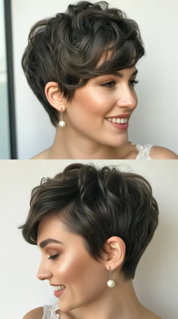 Textured Pixie with Volume Top