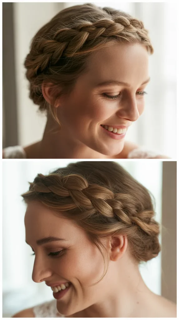 Braided Crown for Short Hair