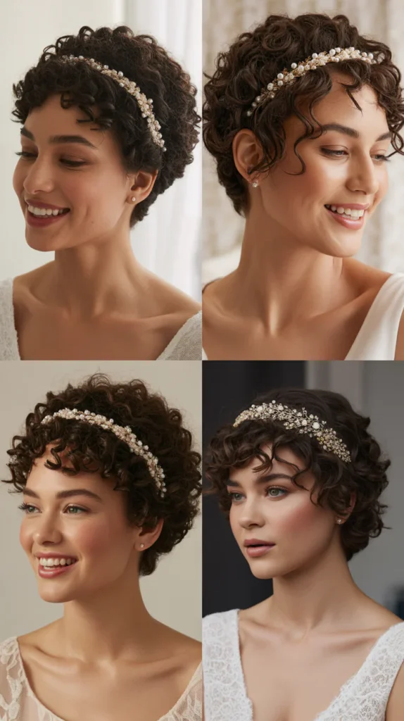 Short Curly Afro with Headband