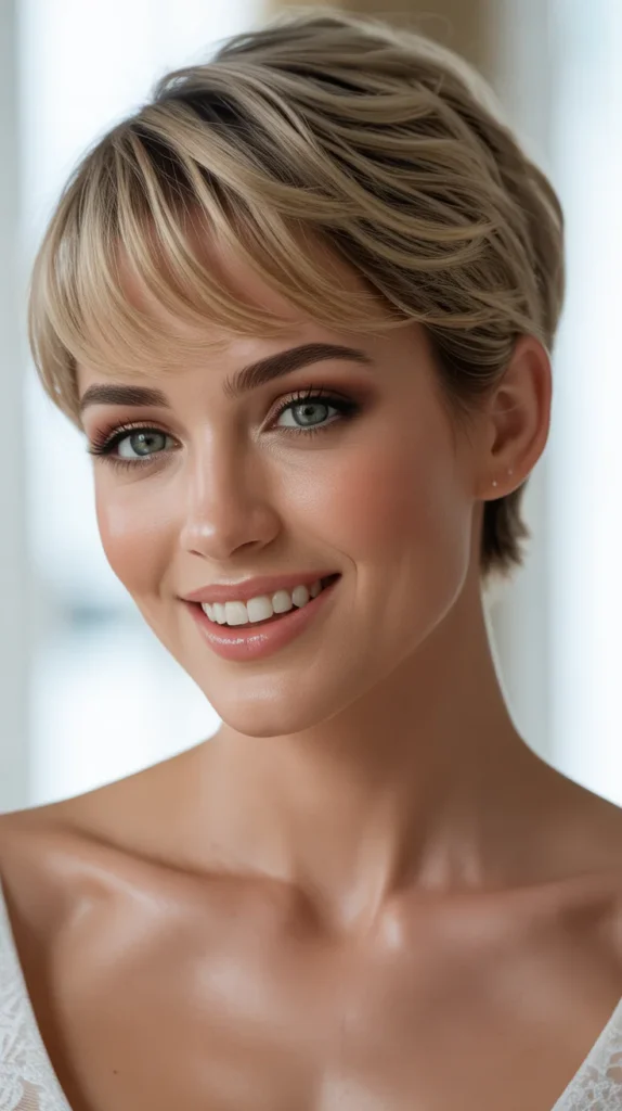 Side-Swept Bangs with Pixie