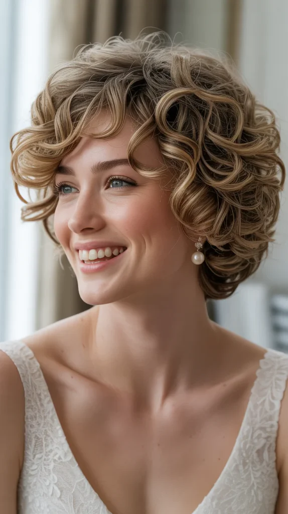 Short Curly Shag With Volume