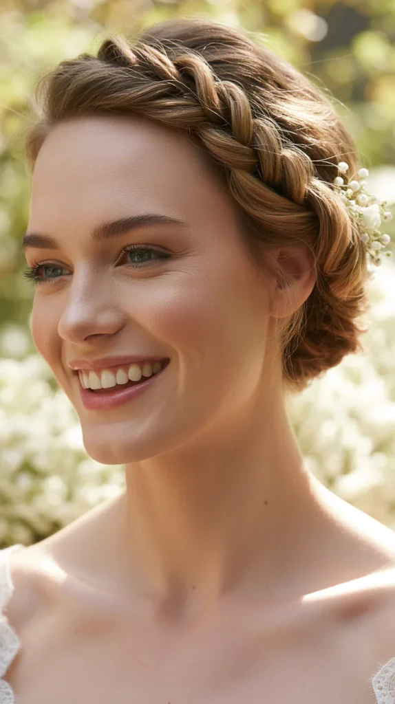 Half-Up Twisted Short Hair