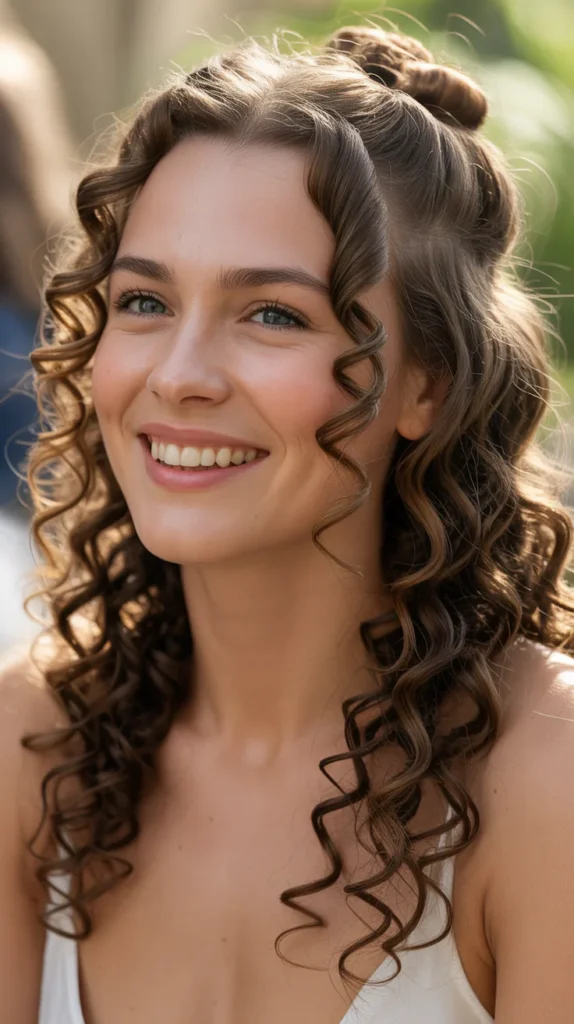 Half-Up Half-Down Ringlet Style