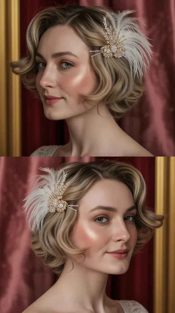 Feather-Pin Decorated Waves