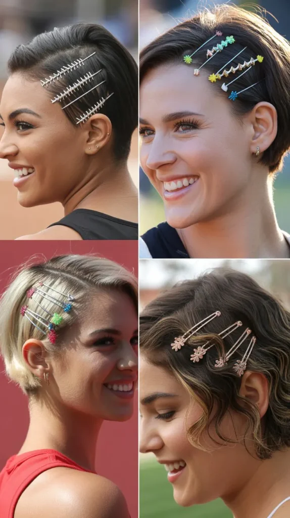  Short Hair with Bobby Pin Designs