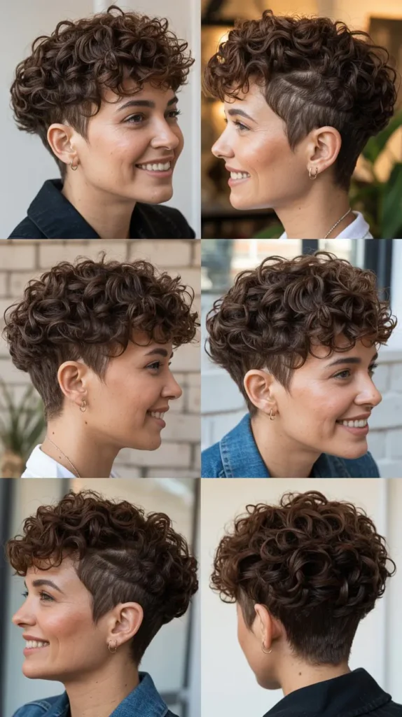Tapered Short Curly Layers