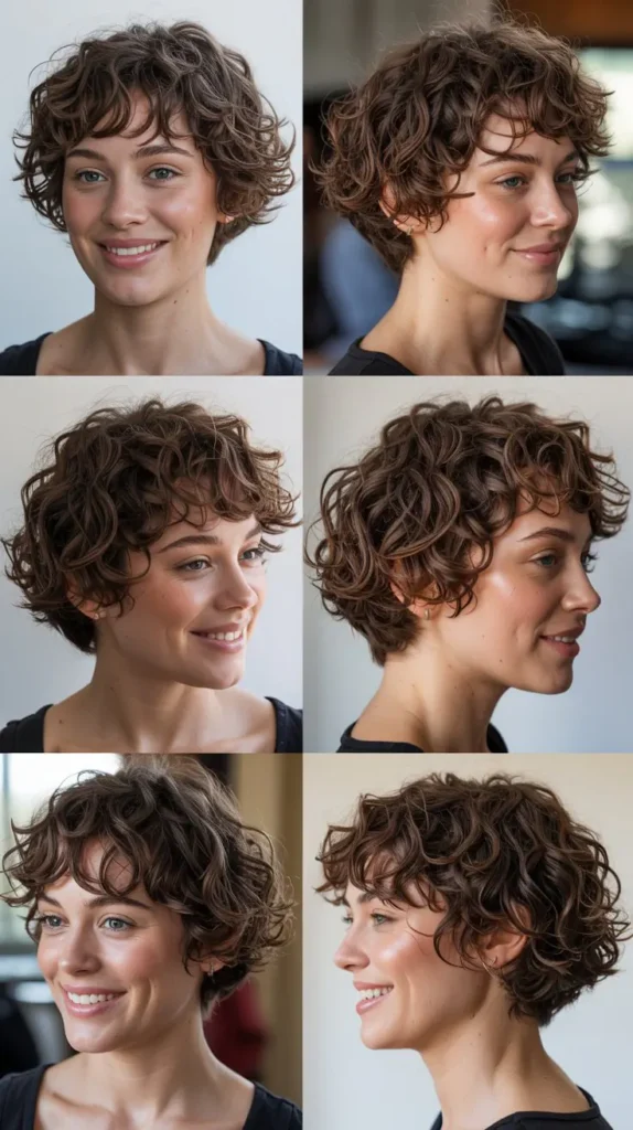 Retro Curly Layered Cut