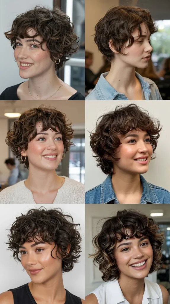  Short Curly Shag Layers
