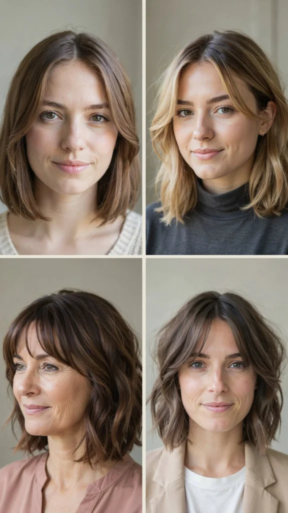 Short Bob With Curtain Bangs