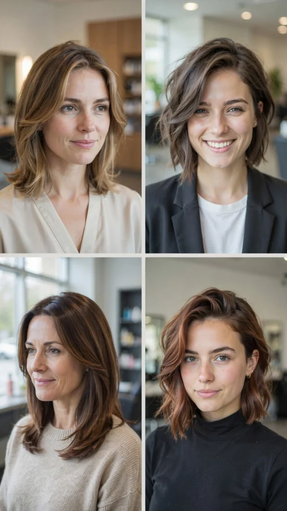 Short Layered Cut With Side Part