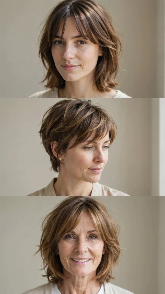 Short Layered Cut With Wispy Bangs