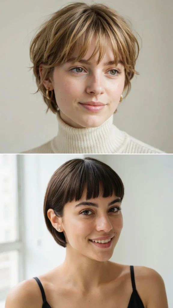 Cropped Cut With Baby Bangs