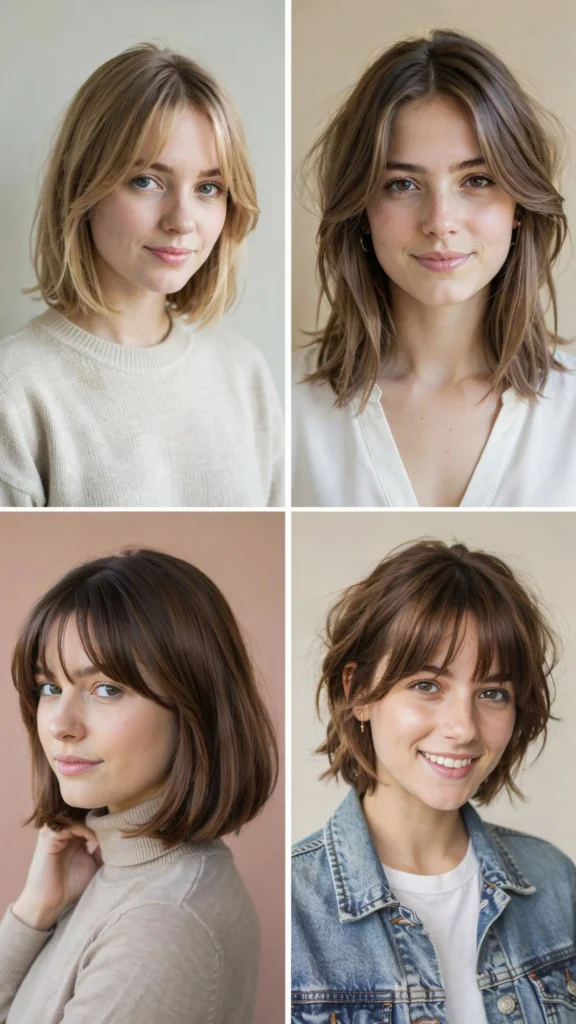 11. Short Bob With Curtain Bangs