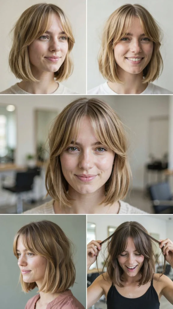 Short Bob With Curtain Bangs