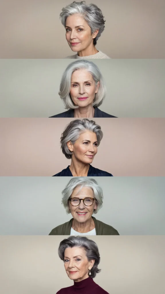 21. Short Grey Cut With Volume on Top