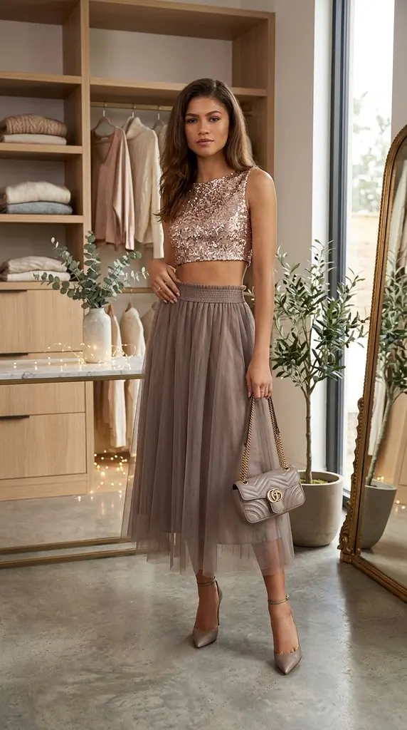 Tulle A-Line Midi Skirt | Glamorous Midi Skirt Outfits