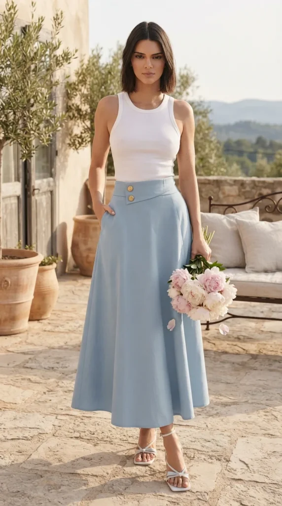 A-Line Midi Skirt with Zipper | Chic Midi Skirt Outfits
