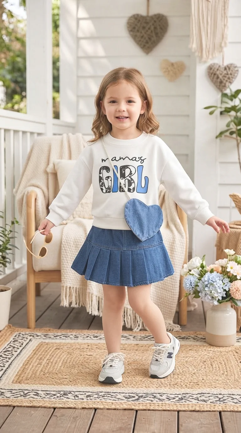 12 Cute Girls Denim Skirt Outfits Look Effortlessly Stylish