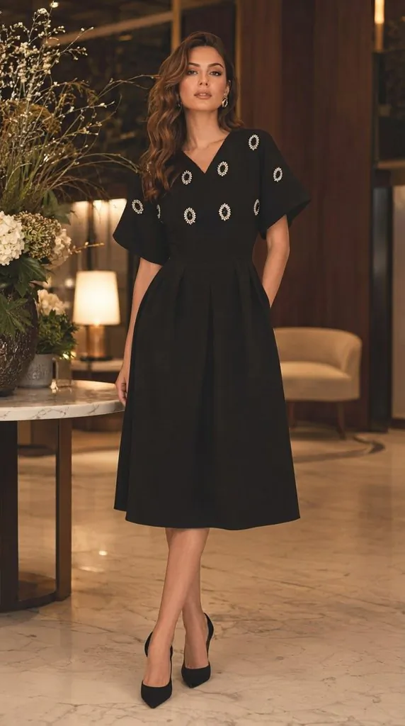Embellished Black Maxi Dress Ideas: Elegant Wedding Guest Outfits