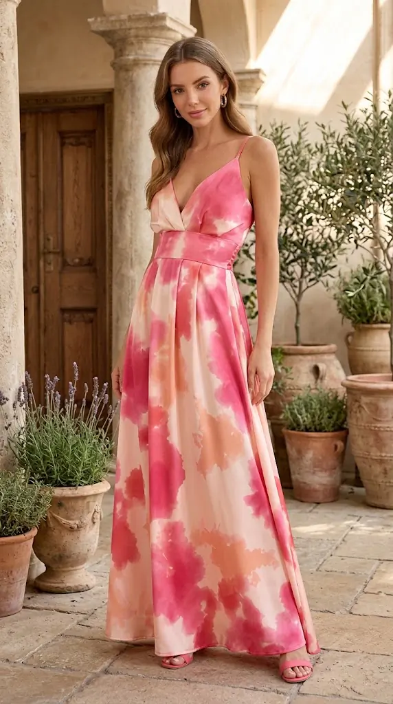 Smocked Back Tie-Dye Maxi Cami Dress | Vibrant Summer Outfit Idea