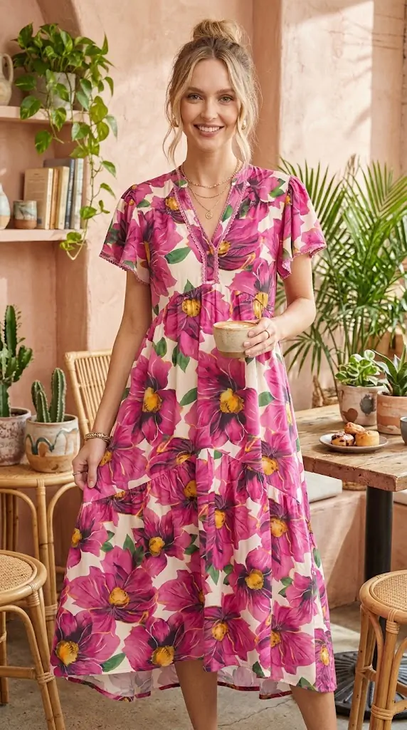 Solid Color High Waist Pocketed Tee Dress
