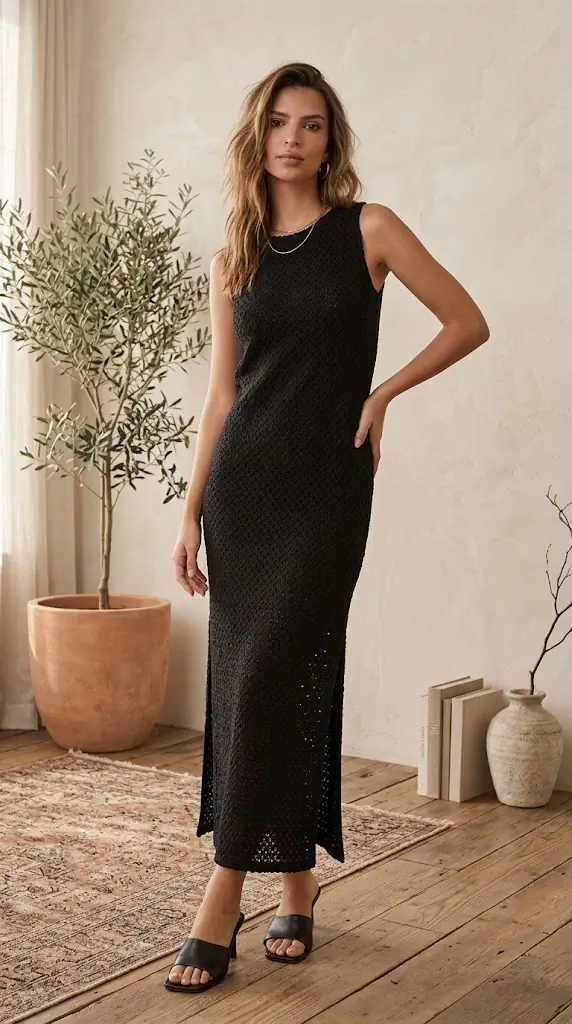Mittoshop Side Slit Round Neck Sleeveless Dress | Minimalist Chic Outfit