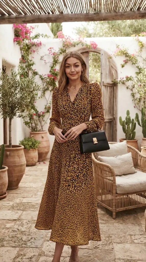 Floral Print Long Sleeve Dress | Chic Fall Maxi Outfit Inspiration